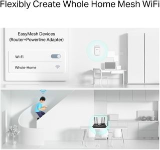 TP-Link Powerline Adapter Kit – WiFi 6 AX1800, 2+1 Gigabit Ports, Extra Socket