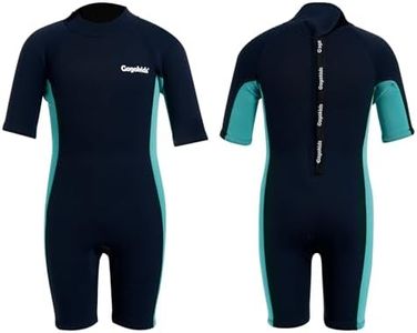 Gogokids Kids Shorty Wetsuit, 2.5mm SCR Neoprene Wetsuits for Toddlers, Back Zipper Children's Short Wet Suits Comfort & Warmth, UV Wetsuit for Swimming, Snorkelling & Surfing, Ages 2-10 Boys Girls