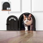 Cat Door Interior Door - No-Flap Cat Door for Interior Door, Cat Door Interior Door for Cats Up to 20 lbs, Easy DIY Setup, Secured Installation in Minutes, No Training Needed…