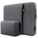 ZYB 15.6 Inch Laptop Notebook Sleeve Protective Case with Accessory Bag,Shockproof Waterproof Laptop Case 15.6 Inch for 15'' Lenovo ThinkPad IdeaPad Acer ASUS HP Dell Chromebook Mac Pro 16,Dark Grey