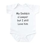 CafePress Daddy Is A Lawyer - Cute Infant Bodysuit Baby Romper