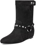 COMJUY Ankle boots, Black, 7.5