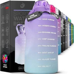 YOU GOT THIS LIVING Motivational Water Bottle,128 oz/3.8L 1 Gallon Jug with HourlyTime Marker,Ounce Measure Drinking Water Bottle to Achieve All-Day Hydration SpillProof