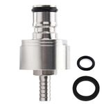 MRbrew Stainless Steel Carbonation Cap, Ball Lock Keg Post 5/16'' Beer Line Nipple Barb & CO2 Coupling for Soda Drink, PET Bottles Counter Pressure Bottle Filling Cap with Gasket &O-Rings