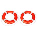 ABS INDUSTRY Rubber Floating Ring Bracelet Buckle Buoy for Water Rescue Life Saving Rope Sports Equipment (Orange)- Multi Color (Pack of 2)