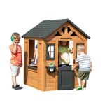 Backyard Discovery Sweetwater All Cedar Wood Playhouse, Half Size Door, Side Window, Play Accessories, Pot and Pans with Utensils, Working Doorbell