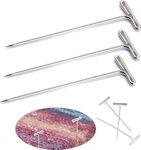 DIY Crafts 200 Pcs, Silver Color, As Image Strong Stainless Steel T-Pins for Blocking, Knitting & Sewing | Choice Units, 1.5 Inch - Pin Needles | Comes with Hinged Reusable (200 Pcs, Silver Color)