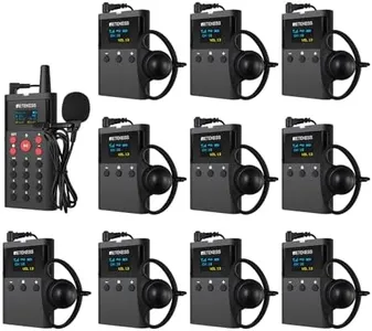 Retekess TT127 Audio Guide System, Wireless Tour Guide System with MP3 Player, Dual Explanation Mode, Supports 41 Languages, Audio Tour Devices for Museum (1 TX 10 RX)