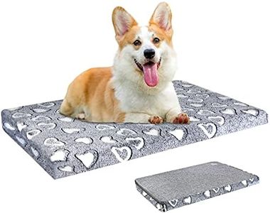 VANKEAN Dog Crate Mat Reversible(Cool and Warm), Stylish Pet Bed Mattress for Dogs, Water Proof Linings, Removable Machine Washable Cover, Firm Support Pet Pad for Small to XX-Large Dogs, grey