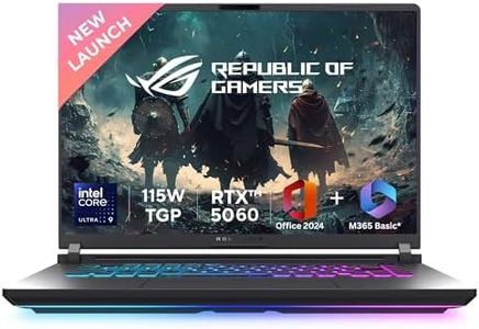 ASUS ROG Strix G16, Intel Core Ultra 9 275HX, Gaming Laptop(RTX 5060-8GB/115W TGP/16GB/1TB /2.5K QHD+/16"/240Hz/90WHrs/Windows 11/M365 Basic (1Year)*/Office Home 2024/Eclipse Gray/) G615LM-S5128WS