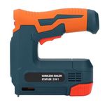 Electric Staple, USB Battery Powered Brad Nailer Cordless with 3 Safety Switches, 100PCS Nail Magazine Capacity, Finish Nailer for Upholstery, Woodworking, Carpentry