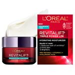 L'Oréal Paris Fragrance-Free Day Cream, Reduces Look of Wrinkles & Firms Skin, with Pro-Retinol, Vitamin C & Hyaluronic Acid, Revitalift Triple Power LZR, 50ml