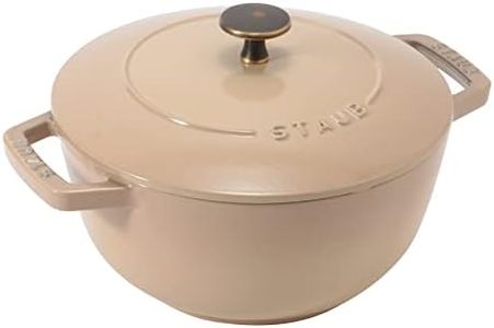 staub Wa-NABE 40501-001 Linen L Vintage Knob Specifications 7.9 inches (20 cm) Handed, Cast Iron Pot, Rice Cooking, 3 Pieces, Induction Compatible, Japanese Authentic Product with Serial Number