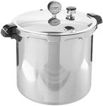 Presto 01784 23-Quart Induction Compatible Pressure Canner, 23qt, Polished Aluminum