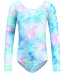 Girls Long Sleeve Gymnastics Leotard Toddler One Piece Practice Leotard Ballet Dance Outfit Leotard Activewear for Kids Teens 4-5T