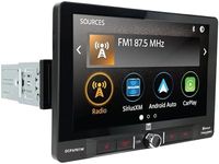 Dual DCPA901W 9-inch Touch Screen Single DIN Car Stereo Media Receiver, Wireless and Wired Apple CarPlay & Android Auto, Built-in Bluetooth, Backup Camera Input, Satellite Radio Ready