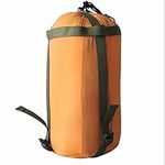 10L Nylon Compression Stuff Sack for Sleeping Bag, Clothing, Duvets, Bedding, Pillows, Curtains, Lightweight Compact Compression Bag for Camping Outdoor Hiking Backpacking Travelling (Orange)