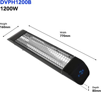 Devola Infrared Patio Heater 1200W – Outdoor Electric Heating
