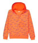 Amazon Brand - Jam & Honey Boy's Cotton, Polyester Hooded Lightweight Sweatshirt (JHAW19BSWT914_Orange 2_3 4 Years)