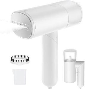 Handheld Steamer for Clothes, 1200W Foldable Travel Steamer, 20-Second Preheat Garments Wrinkle Remover, 120V Portable Hand Steamer with 150ml Water Tank, Clothes Steamer for Home Travel-WHITE