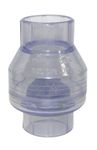 Valterra 200-C20W PVC Swing (No Spring) Check Valve, Clear Blue, 2" Slip