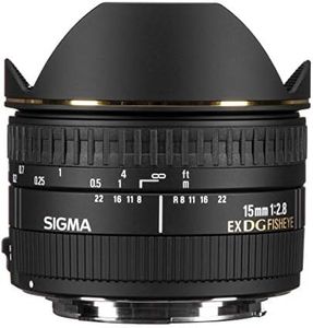 Sigma 4476927 15mm f/2.8 Ex DG Diagonal Fisheye Lens for Canon, Black