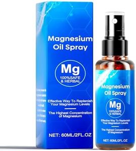 Pure Magnesium Oil Spray, Extra Strength Magnesium Oil Skin & Body, 60Ml Magnesium Chloride Oil Spray, 100% Pure Magnesium Oil Spray for Feet, Sleep, Relax, Anxiety