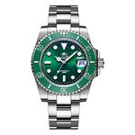 ADDIESDIVE Mechanical Mens Watch Diver 200 M NH35A Steel Strap Green Dial Automatic Dive Watch