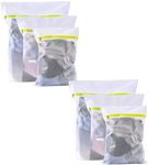 F8WARES 6PK Mesh Laundry Bags for Clothes Washing - Washing Machine Bags for Clothes - Laundry Bag with Zip - Laundry Bag for Travel & Storage for Clothes - Shoes Blouse Lingerie & Bra Washing Bag