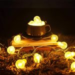 One94Store LED Crystal Ball String Light 14 LED, 3 Meter Length Fairy Decoration Light for Bedroom Decor, LED Light for Indoor, Outdoor Festival Decoration (Warm White, Plug-in)