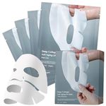 Collagen Face Mask - Hydrating Overnight Collagen Face Mask Deep Collagen Anti Wrinkle Lifting Mask - Pure Collagen Films for Improve Elasticity Firming And Moisturizing (4 pcs/1 Box)