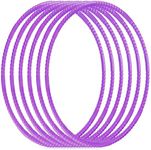 Liengoron 6PCS Toy Hoop Bundle Pack 25”Color Toy Hoop for Kids Exercise Ring Toy Fitness Hoops Snap Together Detachable Adjustable Weight Size Plastic Hoop Exercise Hoops for Sports, Purple