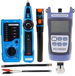 Techtest 3 in 1 Optical Power Meter Optical Fiber Visual Fault Locator 10mw Laser Light Electrical Testing Network Lan Tester with Wire Tracker Lan Cable Tester Rj45