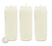 9 Day White Prayer Candles, 3 Pack 