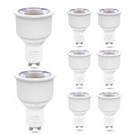 Luxvista 9W GU10 Long Neck LED Reflector Bulbs, 6000K Cool White Long Barrel Non-dimmable LED Bulbs, 75-90W Halogen Bulbs Equivalent, Pack of 8