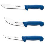 Jero 3 Piece Pro Butcher Meat Processing Set - Butcher Knife, Skinning Knife, and Boning Knife