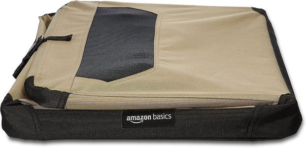 Amazon Basics Portable Travel Crate, Tan, Small