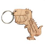 Manta Makes Daddy Keyring - Fathers Keychain - Daddy you are ROARsome wooden engraved key ring - Father's Day Keyring for him Dad Christmas Birthdays Gift from children or child girl boy