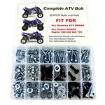 Xitomer 251PCS Plastics Engine Body Frame Exhaust Bolts Kit Fit For Yamaha Raptor 350 600 660 700R, ATV Bolts Kit (Zinc)