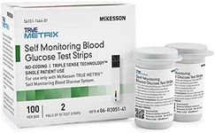 McKesson True METRIX Self-Monitoring Blood Glucose Test Strips - Supplies for Diabetes Self Monitor Systems, 100 Strips, 1 Pack