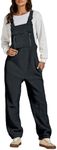 luvamia Sherpa Fleece Overalls Women Loose Jumpsuits For Women Baggy Overalls For Women Women's Fleece Overalls Overalls For Women Winter Ski Apparel Charcoal Size Medium Fits Size 8 Size 10