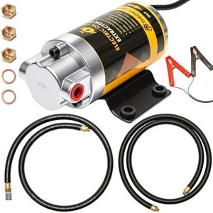 FACFUEL Electric Oil Extractor Pump 12V, 5.8L/Min High Flow Oil Change Pump with 5/8" ID Rubber Hose, Marine Engine Fluid Transfer Pump for Engine Oil, Gear Oil, Motor Oil, Transmission Fluid