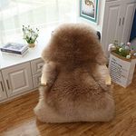 Altlue Real Genuine Sheepskin Rugs Natural Fur Rug Full Sheepskin Rug Authentic Sheepskin Throw Sheepskin Seat Covers for Chairs Sheepskin Seat Pad Cushion (70X100cm)