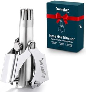 Swissklip Human Power Nose Hair Trimmer for Men | Manual Nose Hair Trimmer for Women I Stainless Steel Ear Hair Remover for Men & Women I Easy to Use Ear Hair Trimmers