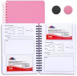 Business Card Organizer Card Holder Book, Portable Credit Card Organizer, Managing All Card Holder Notebook, Card Holder Manage and Remind Important Matters of Card, Capacity: 58 Crads (Pink)