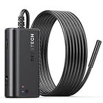 DEPSTECH Wireless Endoscope Inspection Camera, IP67 Waterproof WiFi Endoscope Camera with Lights, 1200P HD Semi-Rigid Snake Cable Camera for Android and IOS Smartphone, iPhone,Samsung,Tablet (11.5FT)