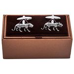 MRCUFF Tiger Pair Cufflinks in a Presentation Gift Box & Polishing Cloth