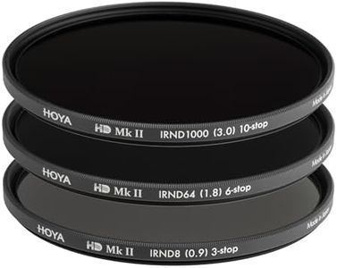 HOYA 82mm HD Mk II IRND(3) Filter Kit with Case - Includes 3-stop (ND8), 6-stop (ND64), 10-stop (ND1000) Neutral Density Filters for Precision Light Reduction, Slim Frame, Waterproof, Smudge Resistant