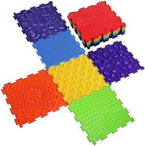 Maitys 7 Pcs Sensory Mat Massage Game Mats Foot Massage Mat for Kids Autistic Children Orthopedic Massage Puzzle Floor Mats Sensory Room Items Indoor