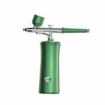 Bolt Bee Airbrush Set | Professional USB Rechargeable Airbrush Gun Kit with 3 Cups | Multifunctional Air Brush Pen for Makeup, Facial Spa, Nail Art, Cake Decorating, Tattoo & DIY Painting-Green